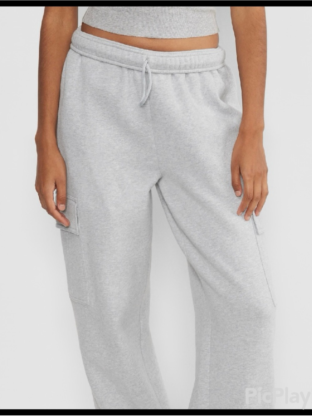 Aritzia Heather Chrome Cozy Sweatfleece Mega Cargo Jogger Size XS (EUC)